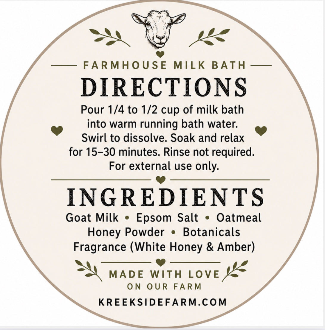 Farmhouse Milk Bath – White Honey & Amber