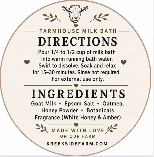 Farmhouse Milk Bath – White Honey & Amber