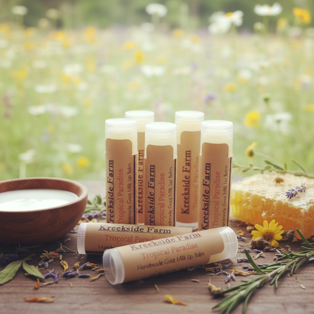 Goat Milk Lip Balm - Natural Moisturizing Lip Care with Beeswax