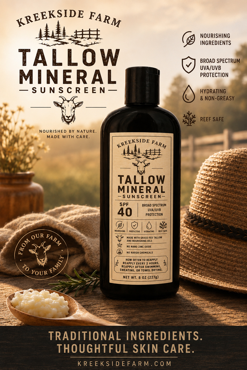 Tallow Mineral Sunscreen