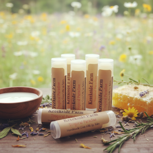 Goat Milk Lip Balm - Natural Moisturizing Lip Care with Beeswax