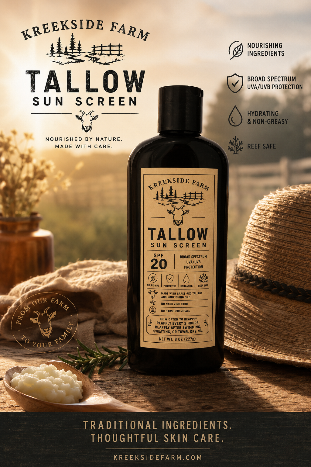 Tallow Mineral Sunscreen